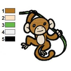 Free Monkey 03 Embroidery Design